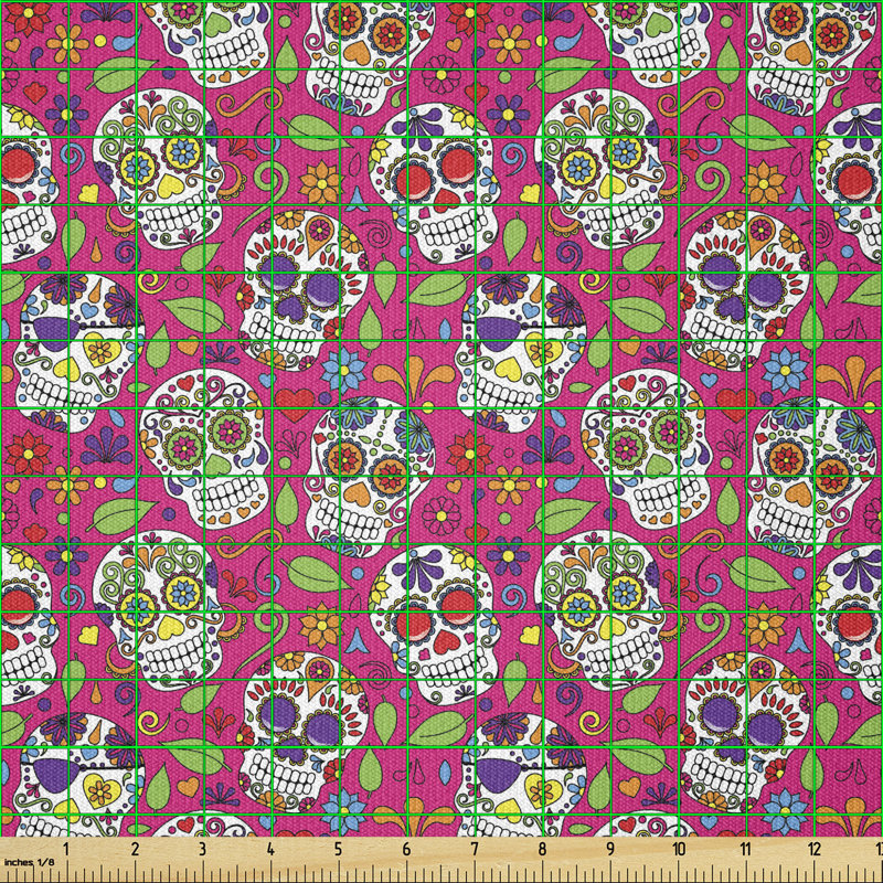 Crystle Sugar Skull Multi-Purpose Fabric
