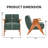 28"W Upholstered Arm Chair with Wood Legs-1889596520