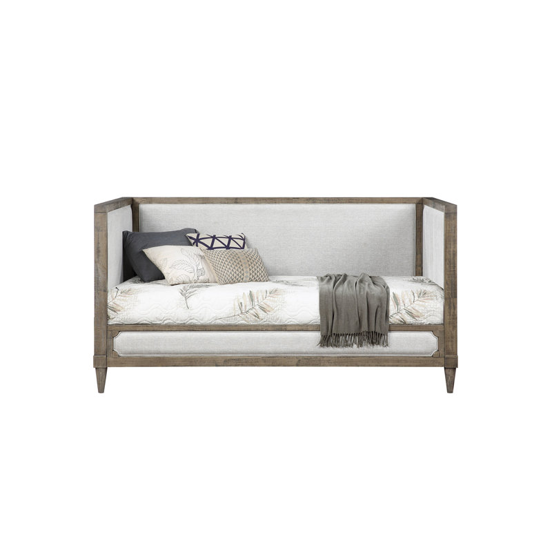 Artesia Tan Fabric & Salvaged Natural Finish Daybed (Twin)