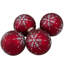 Ornement de Noël boule de verre rouge mat