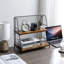 Metal Solid Wood Desk Organiser