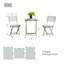 Ensemble bistro intérieur / extérieur avec table pliante et 2 chaises