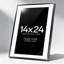 Cadre 14 po x 24 po en métal noir avec passe-partout et verre trempé - cadre moderne en aluminium à profil mince pour impressions 11 x 22