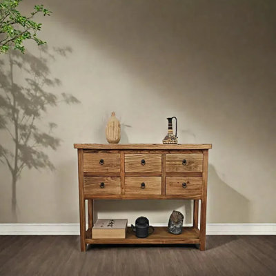 Old Elm Wood Entry Cabinet