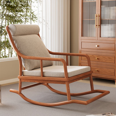 Chaise berçante en bois massif de haute qualité