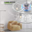 Ventilateur de plafond en cage de 18 po avec ensemble d'éclairage et télécommande à profil bas avec ventilateur encastré pour la chambre à coucher, le salon et la cuisine-2083348925