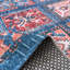 Kilim anti-dérapant bleu en coton chenille multicolore-881704694