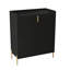 Armoire de bar à vin à 2 portes avec porte-bouteilles et tablette de rangement réglable, buffet moderne avec charnière à fermeture en douceur, armoire de buffet de salle à manger, armoire à vin-576648113