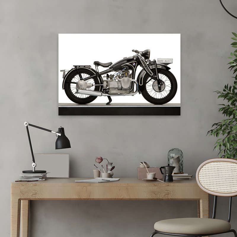 1934 Bmw R11 730Cc Moto Art classique, H 16 po x l 24 po