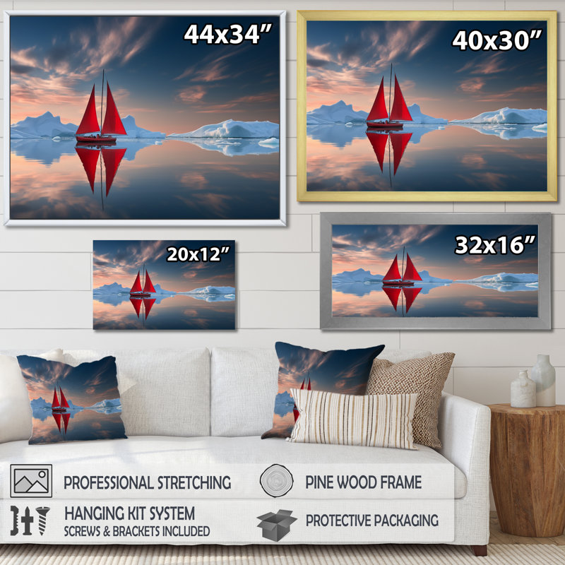 Altemos - reproduction sur toile, H 30 po x l 40 po x P 1,5 po, Cadre naturel flottant