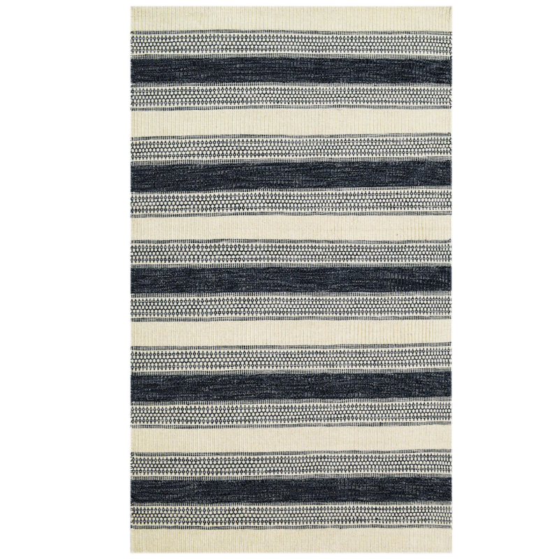 Munar Striped Wool Hand Woven Area Rug, Rectangle 160 x 230cm