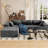 Modern 105.5" Boneless Corduroy L-Shaped Sectional Sofa, Left Chaise, No Assembly Required, Easy-Clean Fabric - Gray-1695911033-1695911035