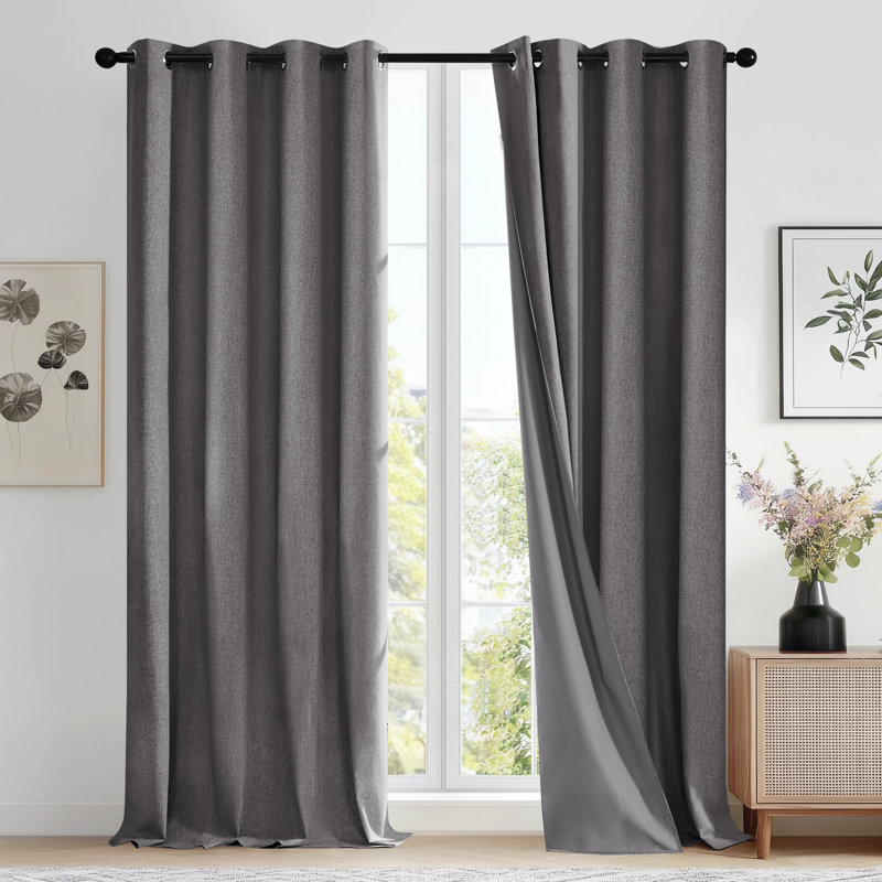 Paire de rideaux occultant et isolants avec œillets Ipswich , Sarcelle, l 52 po x L 45 po
