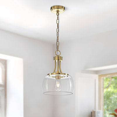 Luminaire suspendu moderne en verre transparent 