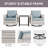 Hildale 3 - Piece Wicker Rattan 2 - Person Swivel Seating Group with Side Table-1352976382