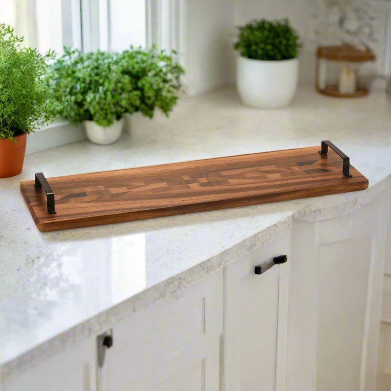 Jaiman Solid Wood Tray, 0.75" H x 23" W x 7" D