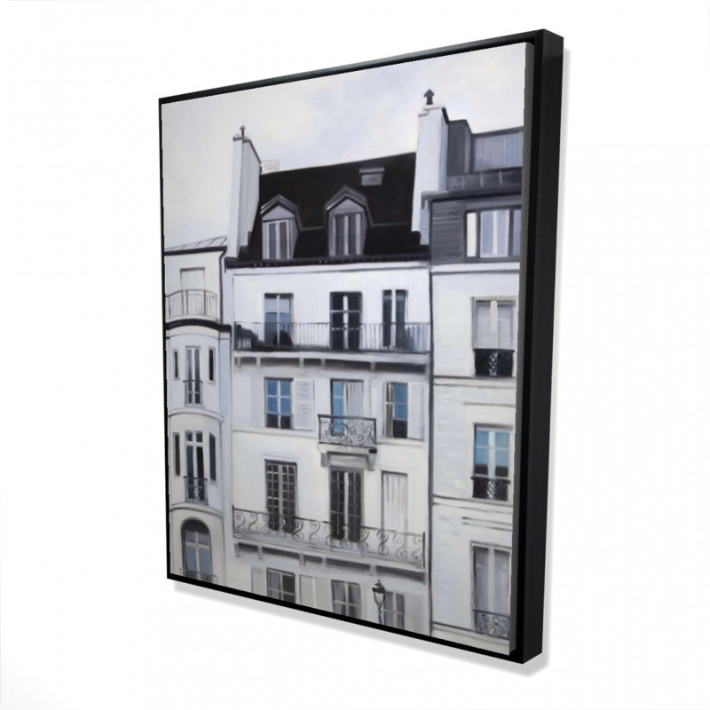 Buildings Along The Seine River Print On Canvas