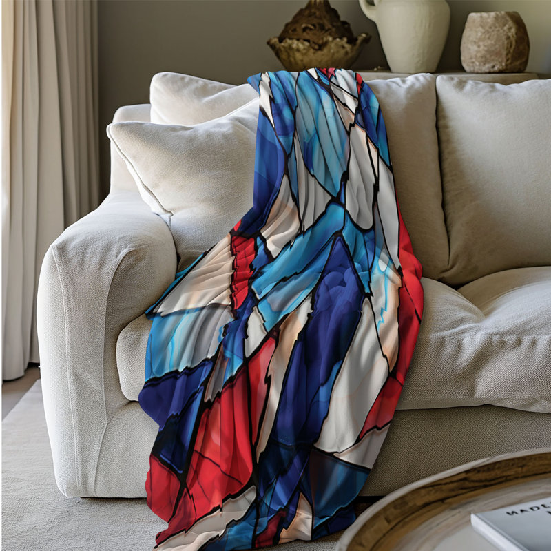 Vitrail Americana - 1 pièce Sherpa Premium, Grand lit