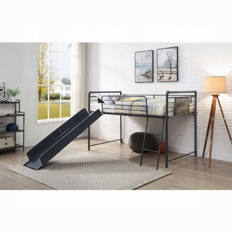 Lit mezzanine simple Cordelia avec glissade