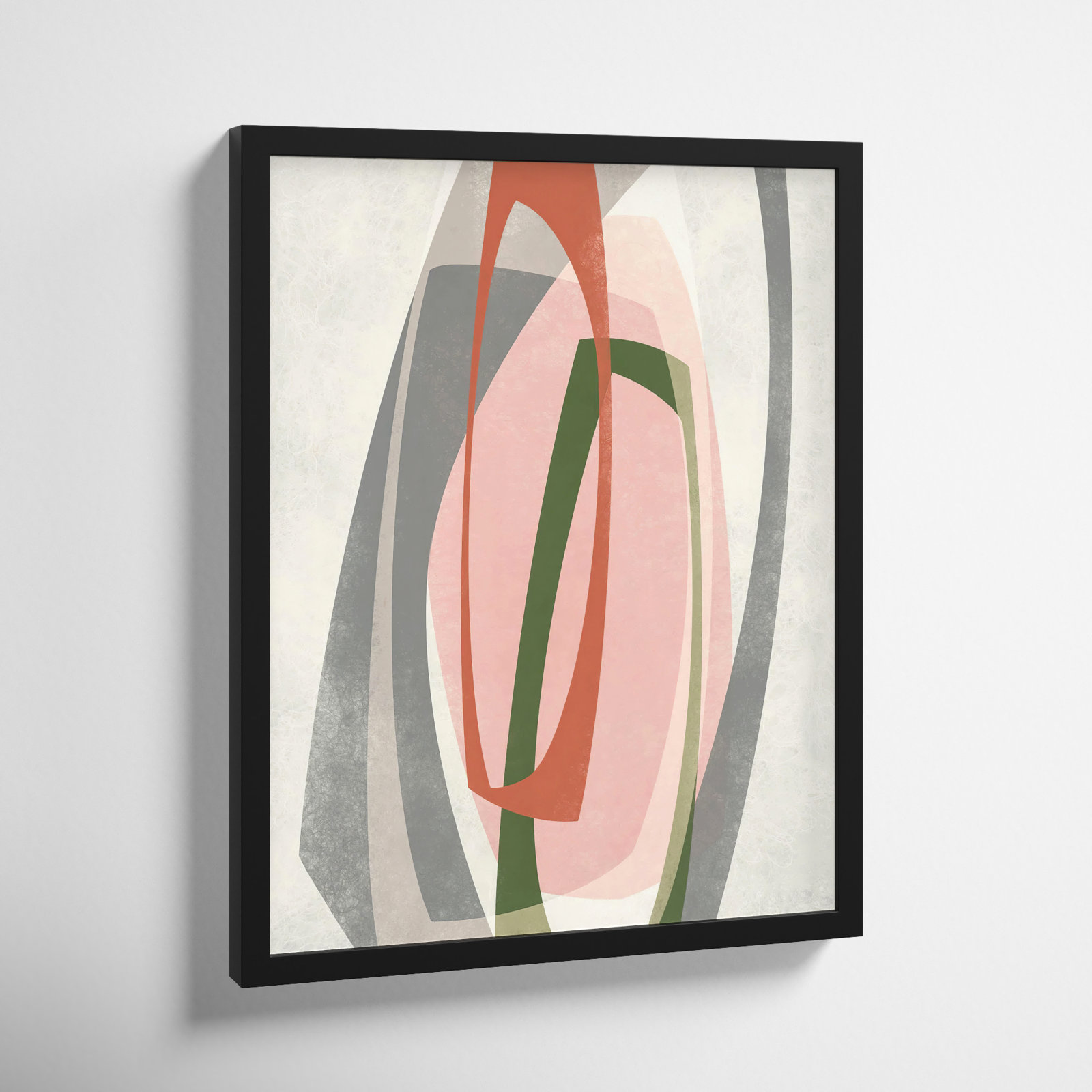 Orbit 6 Painting by Jacques Pilon, 20" H x 16" W, Black Framed