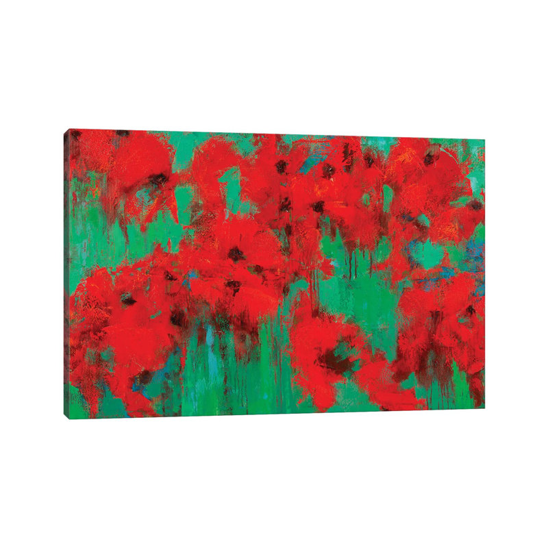 Poppy Field 1 Piece Wrapped Canvas Painting, 101.6 cm H x 66.04 cm W x 3.175 cm D