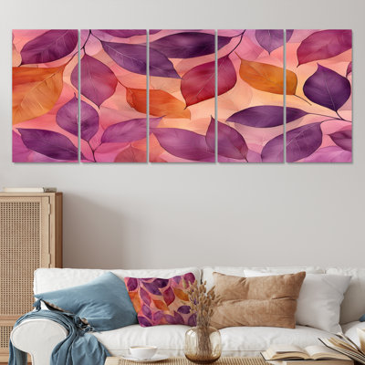 Nott - feuilles - feuilles - art mural traditionnel pour le salon