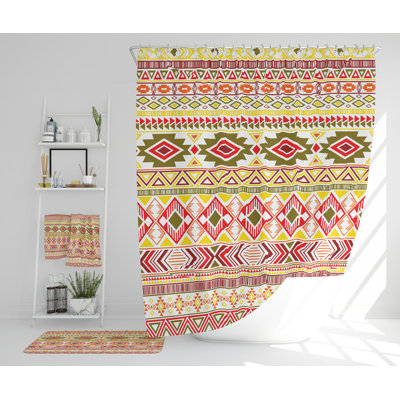 Natsue Polyester Shower Curtain Set