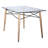 Kamron Rectangle Glass Top Dining Table with Natural Wood Eiffel Base-32036934