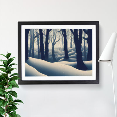 Contemporary Winter Forest - Framed Print