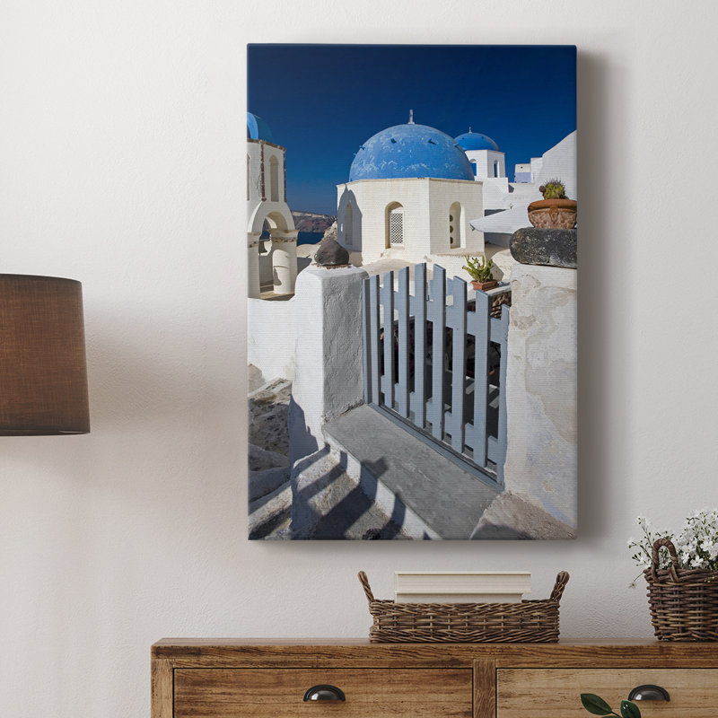 Trottoir de Santorin - galerie Cavas sur mesure, H 12 po x l 8 po