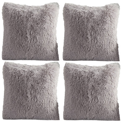 Faux Fur Pattern Reversible Throw Pillow