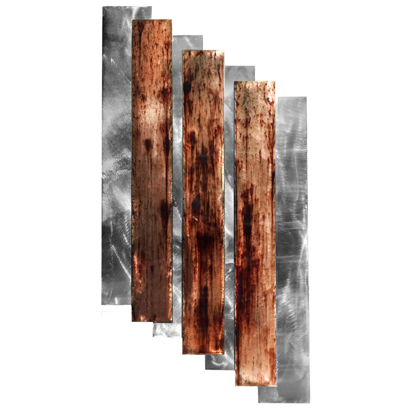 Stairs Metal Decor, Distressed Copper
