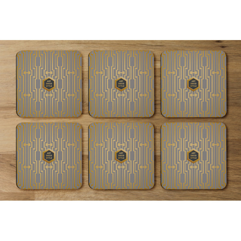 Square 6 Piece Coaster Set