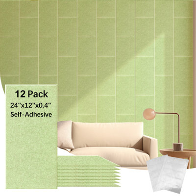 Acoustic Panels 12-Pack Soundproof Wall Panels 24"X12"X0.4" Sound Panels High Density Sound Dampening Panels