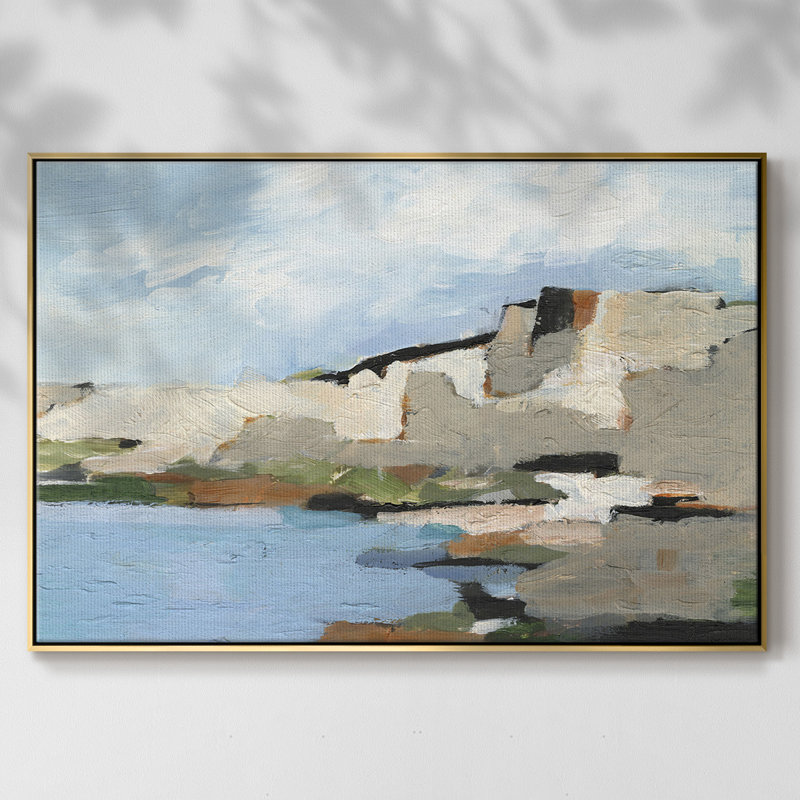 White Rock Cliff II, reproduction d'art sur toile, H 17 po x l 25 po x P 2 po, Or