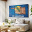 Carte "State Map Over Oklahoma Flag Canvas Print" sur-1540297627