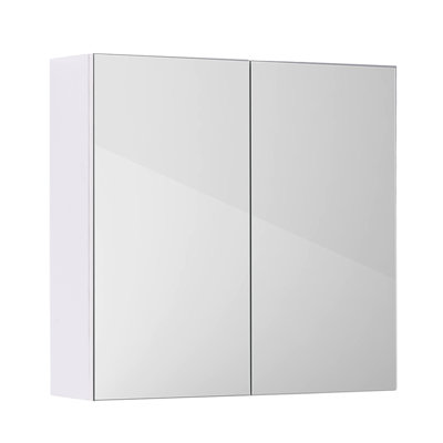 Imona Surface Mirrored Bathroom Cabinets with Mirror and 2 Adjustable Shelves