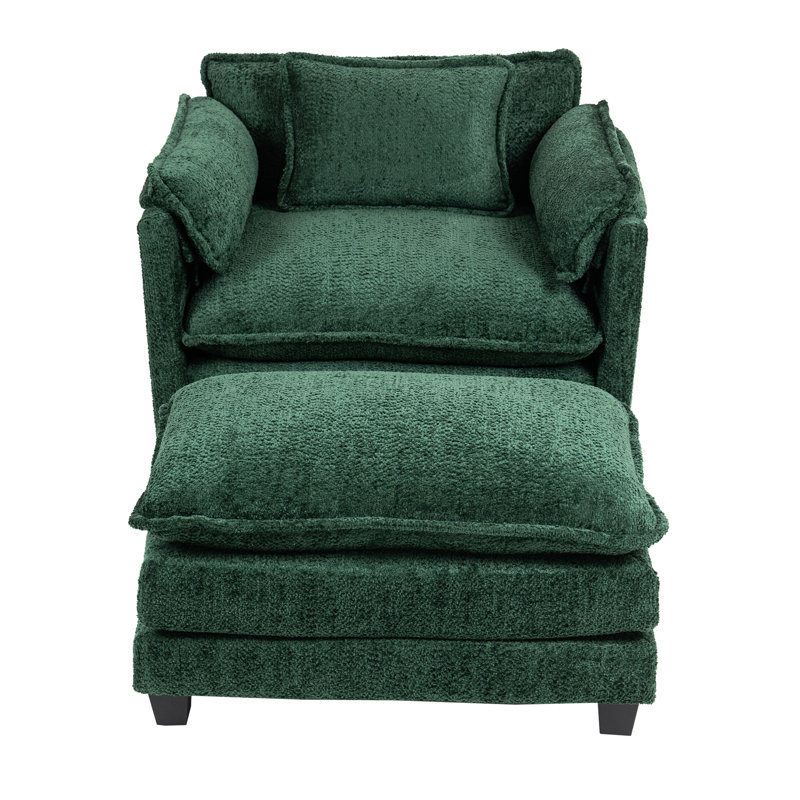 Repose-pieds intérieur confortable avec repose-pieds Boucle, Dark Green