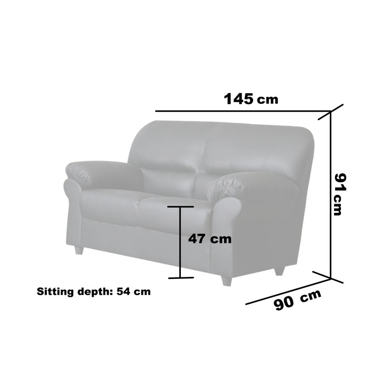 Vinewood 2 Seater Sofa Faux Leather