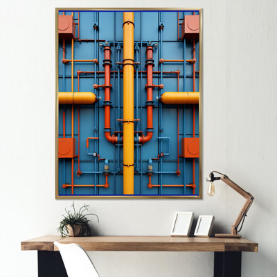 «Klodeta Industrial Symmetry Collage II», reproduction sur toile
