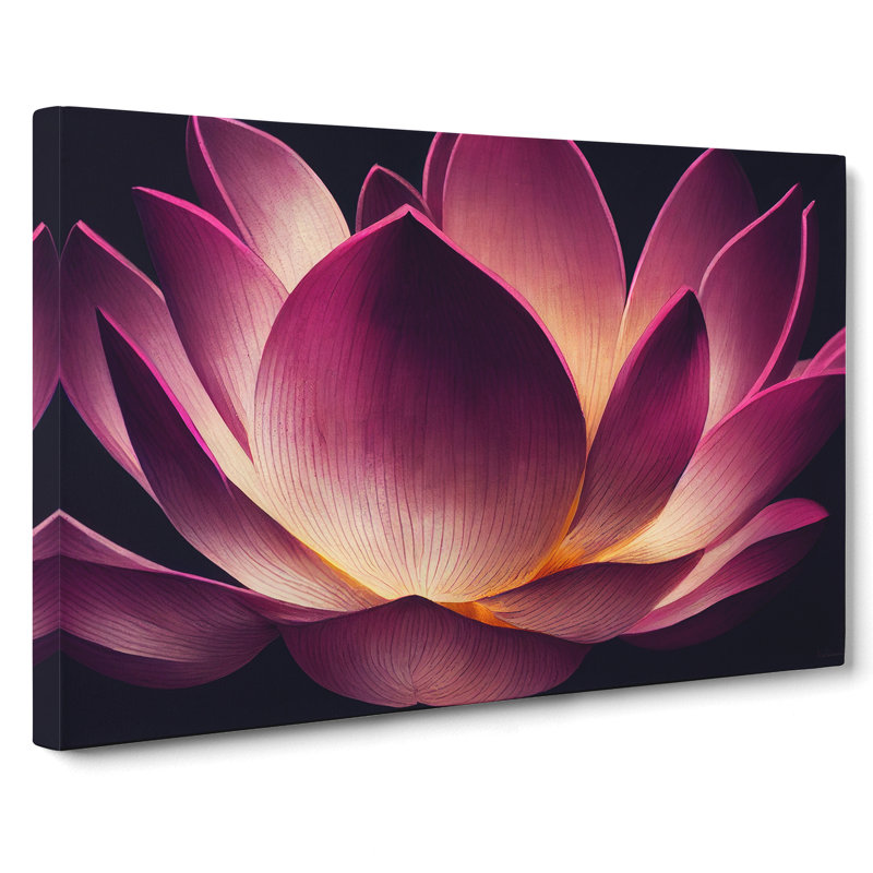 Awe Inspiring Lotus Flower - Wrapped Canvas, 50cm H x 76cm W