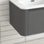 Meuble-lavabo flottant gris d'une largeur de 24 pouces, lavabo en céramique blanche, poignée à 45 angles, tiroir à fermeture en douceur, structure imperméable, rangement spacieux pour les articles de toilette, design américain, petite salle de bain idéale,-1459964476