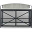Meuble de caisse pour chien gris en bois gris - grand chenil pour chien moyen à moyen, table de bout intérieure avec rangement et porte coulissante-1646050796
