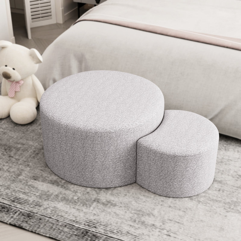 Table d'appoint rembourrée en mousse haute beige pour la chambre de bureau de vestibule