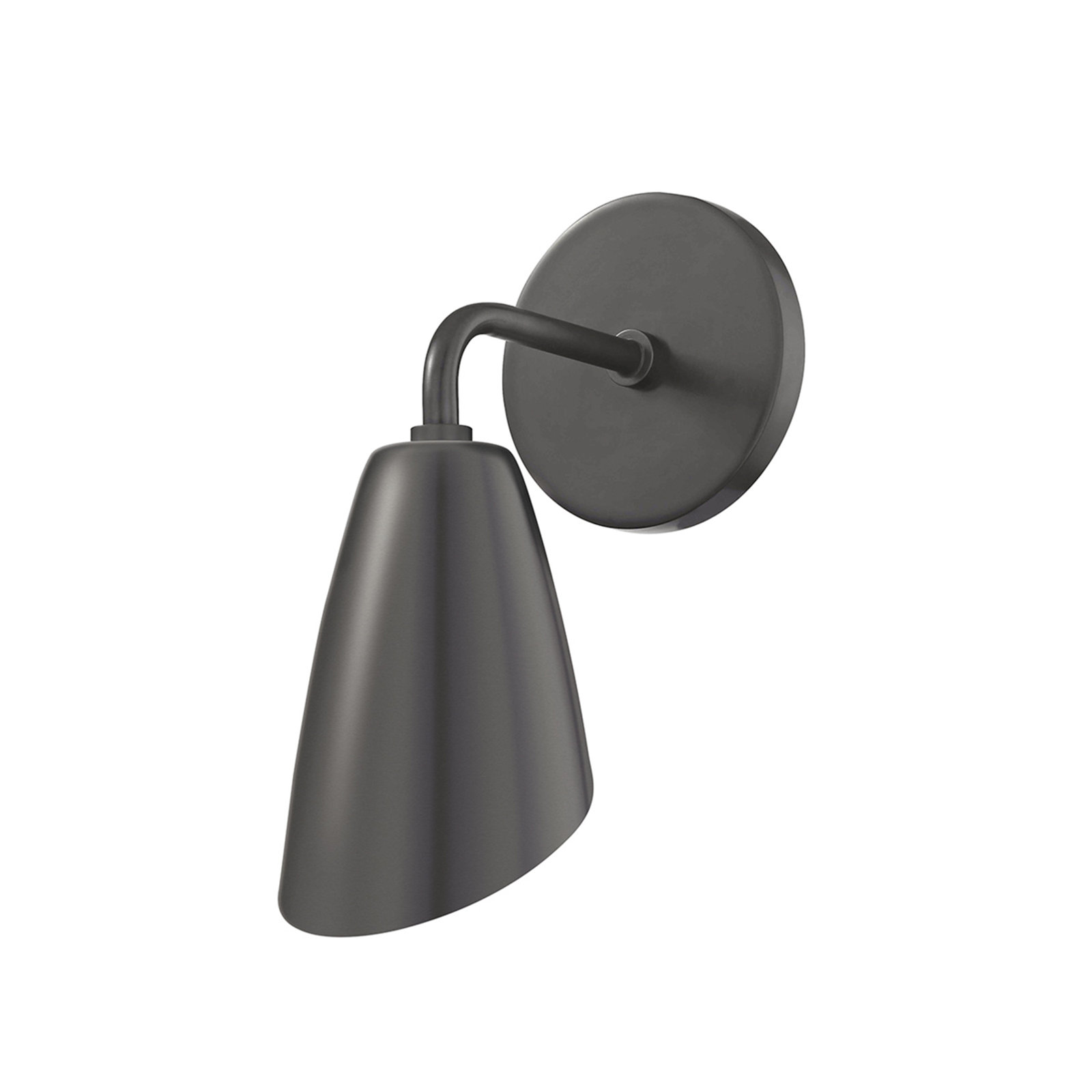 Miklos Single Light Steel Dimmable Armed Sconce, Old Bronze