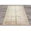Tapis Oushak en soie de bambou, 7'10" x 9'10", couleur ivoire et taupe, noué à la main, style Arts & Crafts.