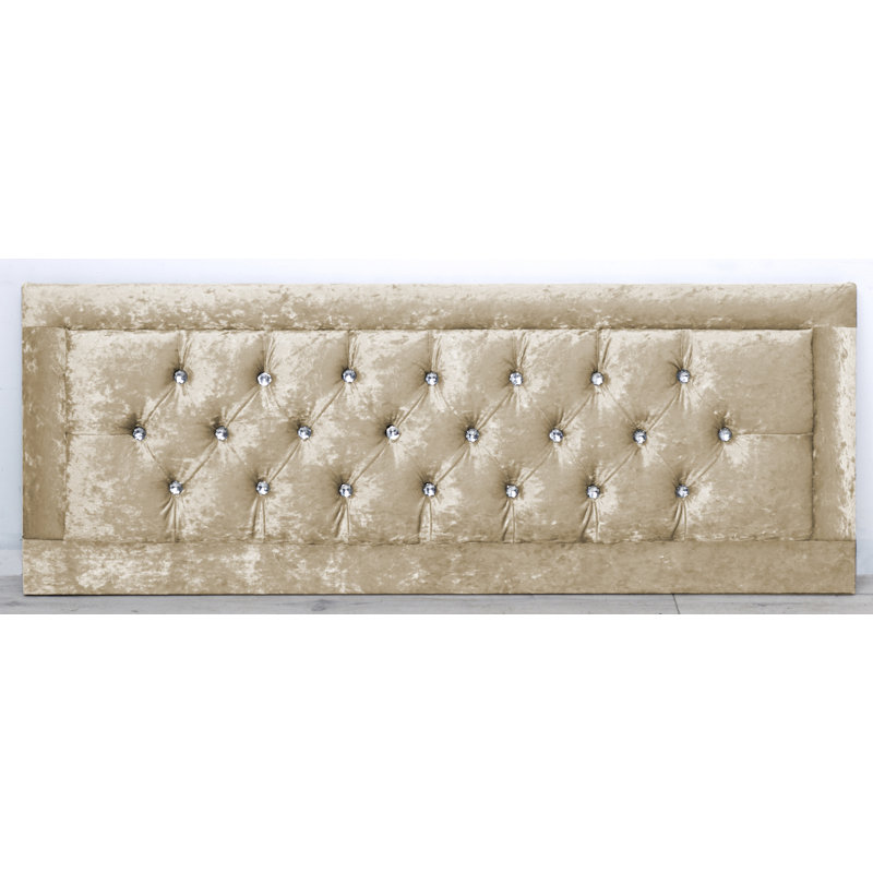 Tabor Upholstered Headboard, Cream, Double (4'6)