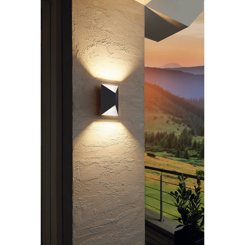 Hadlee 2 - Bulb 8.3cm H Integrated LED Outdoor Flush Mount, Anthracite