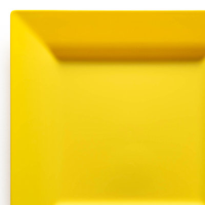 Assiettes plates jaunes en plastique (9,5 po)