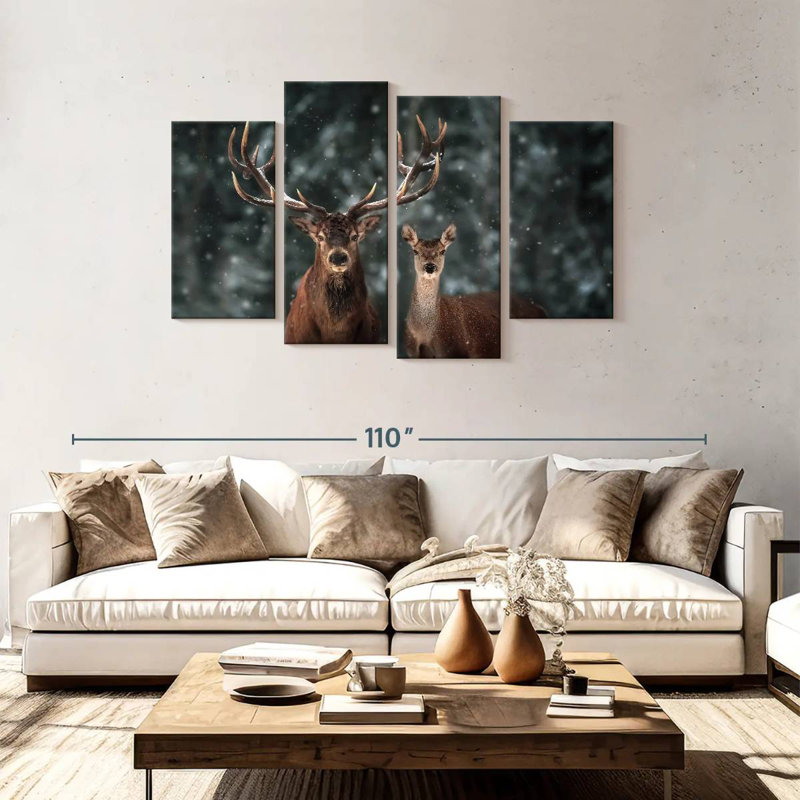 Deer Couple, 48" H x 75" W